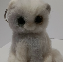 Load image into Gallery viewer, nestneedlesandknots - felted kitten keychain - green and yellow eyes, Crafts, Nestneedlesandknots, Atrium 916 - Sacramento.Shop