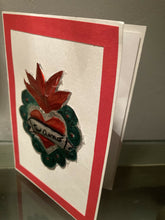 Load image into Gallery viewer, Maggie Devos - 5x7 Painted Tin Heart Card