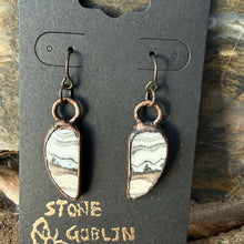Load image into Gallery viewer, Stone Goblin Studios - Silver Lace Onyx Earrings - Hypoallergenic