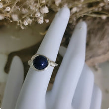 Load image into Gallery viewer, Island Girl Art - Wire Wrapped Ring - Lapis wrap, Jewelry, Island Girl Art by Rhean, Atrium 916 - Sacramento.Shop