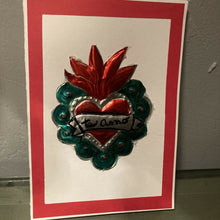 Load image into Gallery viewer, Maggie Devos - 5x7 Painted Tin Heart Card
