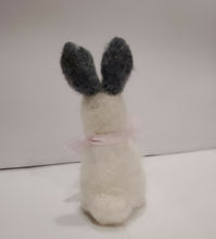 Load image into Gallery viewer, nestneedlesandknots - Felted Bunny - Pink ribbon