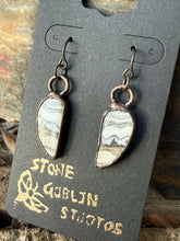 Load image into Gallery viewer, Stone Goblin Studios - Silver Lace Onyx Earrings - Hypoallergenic