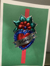 Load image into Gallery viewer, Maggie Devos - 5x7 Painted Tin Heart w/Flower Card-Fall in Love w/yourself