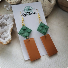 Load image into Gallery viewer, Island Girl Art - Upcycled Brick Earrings- yg Color Block, Jewelry, Island Girl Art by Rhean, Atrium 916 - Sacramento.Shop