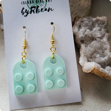 Load image into Gallery viewer, Island Girl Art - Upcycled Brick Earrings- Color Block, Jewelry, Island Girl Art by Rhean, Atrium 916 - Sacramento.Shop