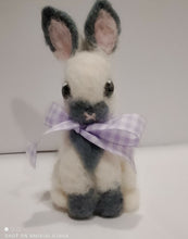 Load image into Gallery viewer, nestneedlesandknots - Felted Bunny - White gray paws and ears, Crafts, Nestneedlesandknots, Atrium 916 - Sacramento.Shop