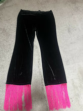 Load image into Gallery viewer, Love M. E. (Mother Earth) Again - Black velvet pants w/ Strawberry Fringes, Fashion, Love M. E. (Mother Earth) Again, Atrium 916 - Sacramento.Shop