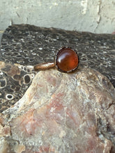 Load image into Gallery viewer, Stone Goblin Studios - Copper Electroformed Carnelian Agate Ring