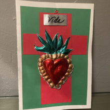 Load image into Gallery viewer, Maggie Devos - 5x7 Painted Tin Heart Card