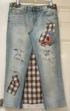 Load image into Gallery viewer, Maggie Devos-Boho Skirt-Gingham patches-Size 8, Fashion, Maggie Devos, Atrium 916 - Sacramento.Shop