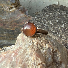 Load image into Gallery viewer, Stone Goblin Studios - Copper Electroformed Carnelian Agate Ring
