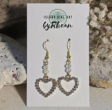 Load image into Gallery viewer, Island Girl Art - Heart Earrings