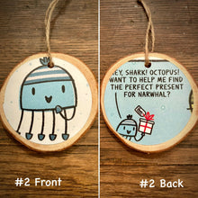 Load image into Gallery viewer, Enchanted Wood Goods - Storybook Ornaments - Narwhal & Jelly, Home Decor, Enchanted Wood Goods, Atrium 916 - Sacramento.Shop