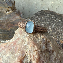 Load image into Gallery viewer, Stone Goblin Studios - Copper Aqua Chalcedony Ring
