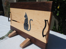 Load image into Gallery viewer, WCS Designs - Serving/Charcuterie board with Cat epoxy inlay, Wood Working, WCS Designs, Atrium 916 - Sacramento.Shop