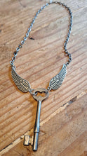 Load image into Gallery viewer, Joyce Pierce - Upcycled winged Vintage Key Necklace, Jewelry, Joyce Pierce, Atrium 916 - Sacramento.Shop