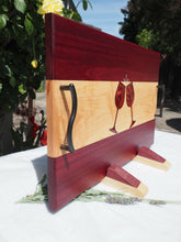Load image into Gallery viewer, WCS Designs - Serving/Charcuterie Board w/Wine Glass inlay, Wood Working, WCS Designs, Atrium 916 - Sacramento.Shop