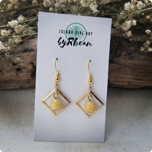 Load image into Gallery viewer, Island Girl Art - Natural Stone Earrings -Yellow Jade, Jewelry, Island Girl Art by Rhean, Atrium 916 - Sacramento.Shop