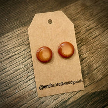 Load image into Gallery viewer, Enchanted Wood Goods - Vintage Button Earrings 1/2", Jewelry, Enchanted Wood Goods, Atrium 916 - Sacramento.Shop
