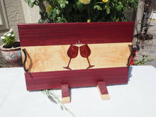 Load image into Gallery viewer, WCS Designs - Serving/Charcuterie Board w/Wine Glass inlay, Wood Working, WCS Designs, Atrium 916 - Sacramento.Shop
