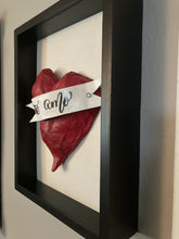 Load image into Gallery viewer, Maggie Devos - Framed Paper Mache Heart w/Te Amo banner