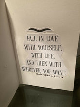 Load image into Gallery viewer, Maggie Devos - 5x7 Painted Tin Heart w/Flower Card-Fall in Love w/yourself