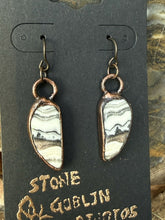 Load image into Gallery viewer, Stone Goblin Studios - Silver Lace Onyx Earrings - Hypoallergenic