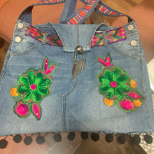 Load image into Gallery viewer, Maggie Devos - Large Boho bag/tote - Green & Pink Flower Power, Fashion, Maggie Devos, Atrium 916 - Sacramento.Shop