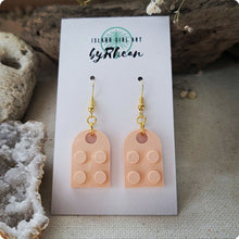 Load image into Gallery viewer, Island Girl Art - Upcycled Brick Earrings- yg Color Block, Jewelry, Island Girl Art by Rhean, Atrium 916 - Sacramento.Shop