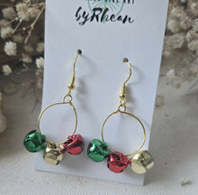 Load image into Gallery viewer, Island Girl Art - Upcycled Earrings - Jingle Bells Earrings, Jewelry, Island Girl Art by Rhean, Atrium 916 - Sacramento.Shop