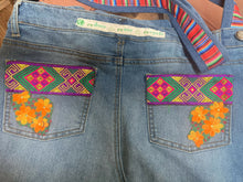 Load image into Gallery viewer, Maggie Devos - Large Boho bag/tote - Green & Pink Flower Power, Fashion, Maggie Devos, Atrium 916 - Sacramento.Shop