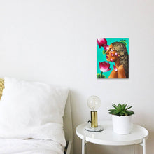 Load image into Gallery viewer, Elysiumstar Art OOAK- Lotus Girl - Acrylic OOAK Pop Surreal Painting, Wall Art, Elysiumstar Art, Sacramento . Shop