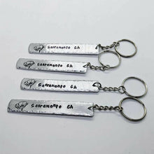 Load image into Gallery viewer, Arcane Moon - Handstamped Aluminum Keychain: Sacramento CA with Poppy, Jewelry, Arcane Moon, Atrium 916 - Sacramento.Shop