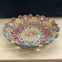 Load image into Gallery viewer, Paper Zen Designs - Medium 8.5” Color of Life Rolled Coiled Magazine Bowl, Home Decor, Paper Zen Designs, Atrium 916 - Sacramento.Shop