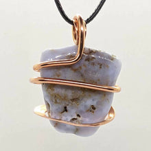 Load image into Gallery viewer, Arcane Moon - Copper Wrapped Blue Lace Agate Pendant, Jewelry, Arcane Moon, Atrium 916 - Sacramento.Shop