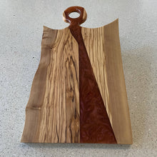 Load image into Gallery viewer, WCS Designs - Olive Wood Charcuterie board with epoxy inlay, Kitchen & Dishware, WCS Designs, Atrium 916 - Sacramento.Shop
