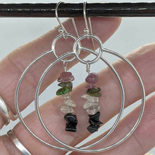 Load image into Gallery viewer, Arcane Moon - Sterling Silver Hoop Earrings with Gemstone Dangle, Jewelry, Arcane Moon, Atrium 916 - Sacramento.Shop