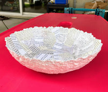 Load image into Gallery viewer, Paper Zen Designs - White Paper Mache Pulp Bowl, Home Decor, Paper Zen Designs, Atrium 916 - Sacramento.Shop