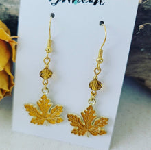 Load image into Gallery viewer, Island Girl Art - Fall Earrings- Yellow Maple Dangle, Jewelry, Island Girl Art by Rhean, Atrium 916 - Sacramento.Shop