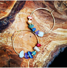 Load image into Gallery viewer, Island Girl Art - Gemstone Hoop Earrings, Jewelry, Island Girl Art by Rhean, Atrium 916 - Sacramento.Shop