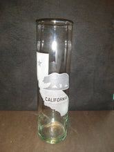 Load image into Gallery viewer, Peace Core Glass Art - Sandblast-Etched Glass "California" Bear Cylinder Vase, Glasswork, Peace Core Glass Art, Atrium 916 - Sacramento.Shop