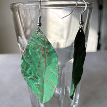 Load image into Gallery viewer, Joyce Pierce- Recycled Copper Hand Painted Leaf Earrings- Small, Jewelry, Joyce Pierce, Atrium 916 - Sacramento.Shop