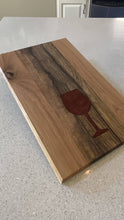 Load image into Gallery viewer, WCS Designs-Hardwood Charcuterie board with Wine glass inlay, Kitchen & Dishware, WCS Designs, Atrium 916 - Sacramento.Shop