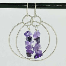 Load image into Gallery viewer, Arcane Moon - Sterling Silver Hoop Earrings with Gemstone Dangle, Jewelry, Arcane Moon, Atrium 916 - Sacramento.Shop