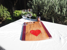 Load image into Gallery viewer, WCS Designs- Ambrosia Maple charcuterie board with red heart inlay, Kitchen & Dishware, WCS Designs, Atrium 916 - Sacramento.Shop