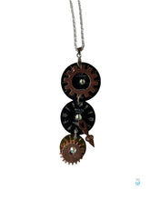 Load image into Gallery viewer, Joyce Pierce- Five O'clock Somewhere 3 Black Dial Necklace., Jewelry, Joyce Pierce, Sacramento . Shop
