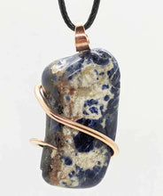 Load image into Gallery viewer, Arcane Moon - Cold forged Copper Wrapped Sodalite Pendant, Jewelry, Arcane Moon, Atrium 916 - Sacramento.Shop