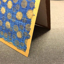 Load image into Gallery viewer, Susan Twining Creations - Greeting Card with Gold Dots on Blue Background, Stationery, Susan Twining Creations, Sacramento . Shop