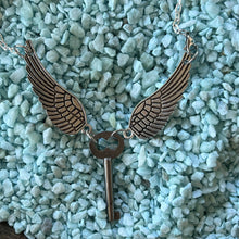 Load image into Gallery viewer, Joyce Pierce - Winged Vintage Key Necklace, Jewelry, Joyce Pierce, Atrium 916 - Sacramento.Shop